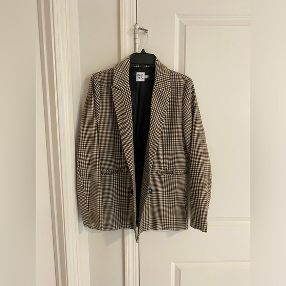 Princess Polly plaid blazer size 4 - Picture 5 of 6